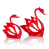 Набор из 2-х декоративных фигурок лебедей Red Swans